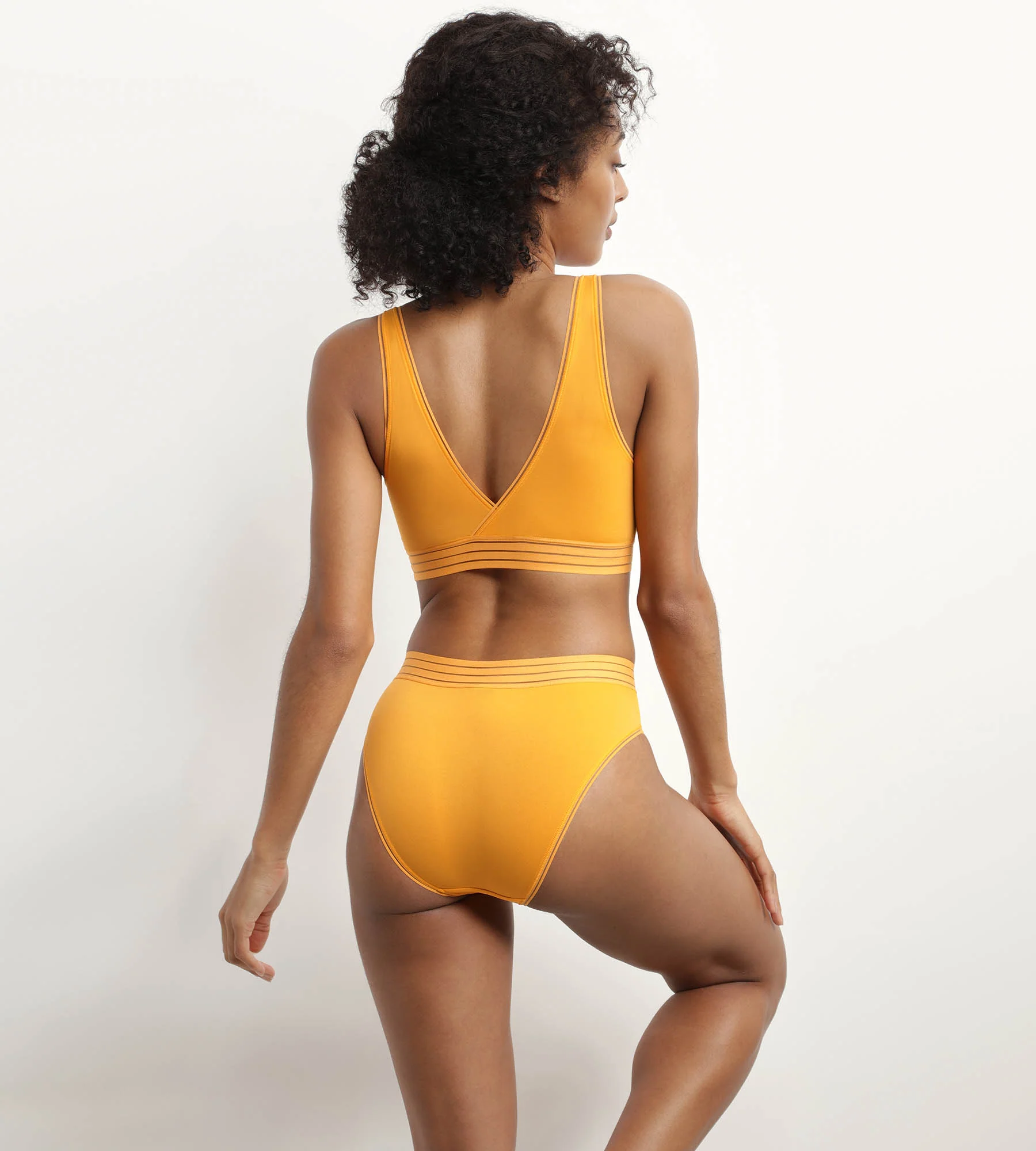 Soutien-gorge triangle sans armature en microfibre Jaune Oh My Dim’s - Image 4